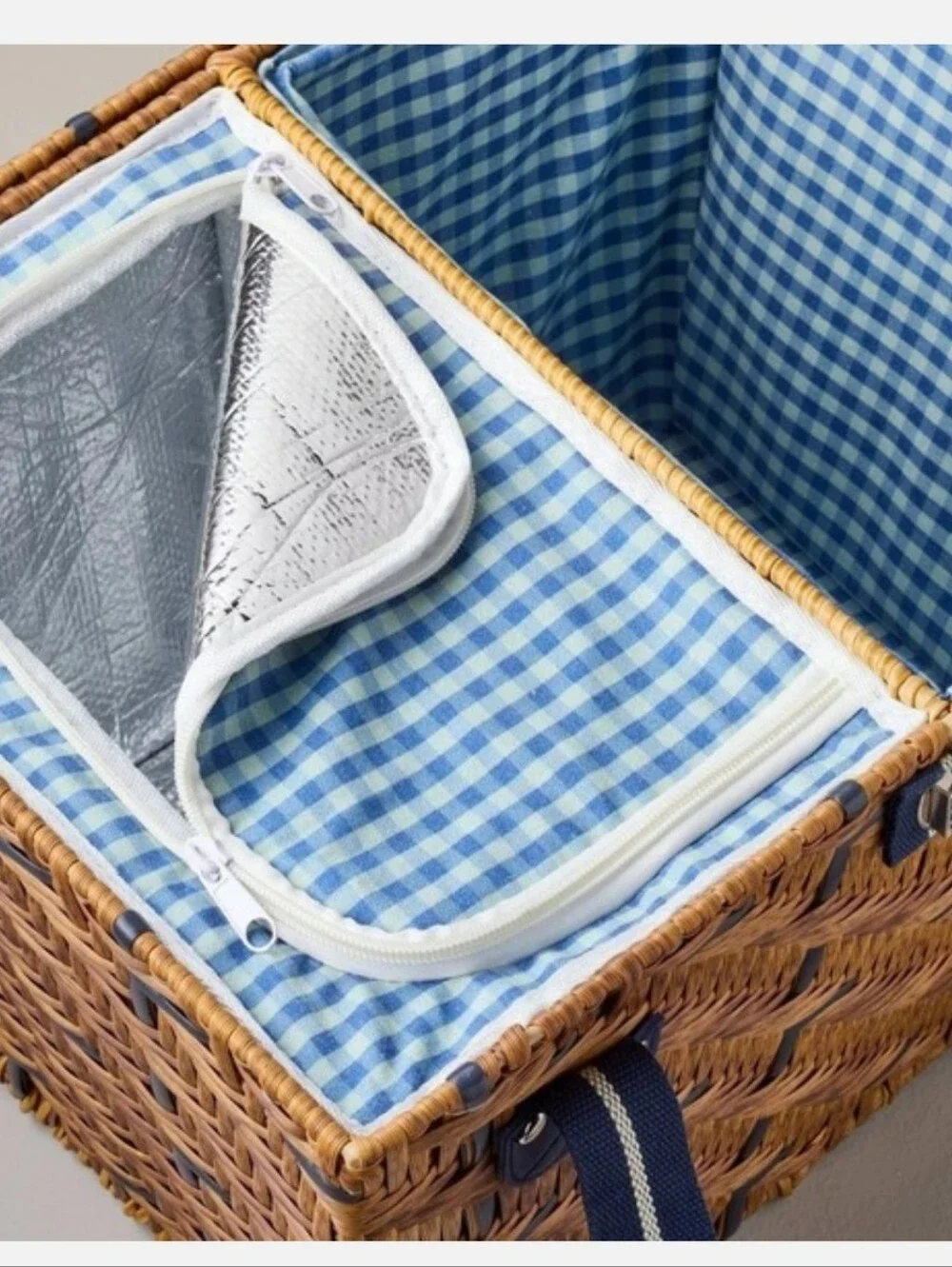 Woven Picnic Basket Light Brown - Hearth & Hand Magnolia